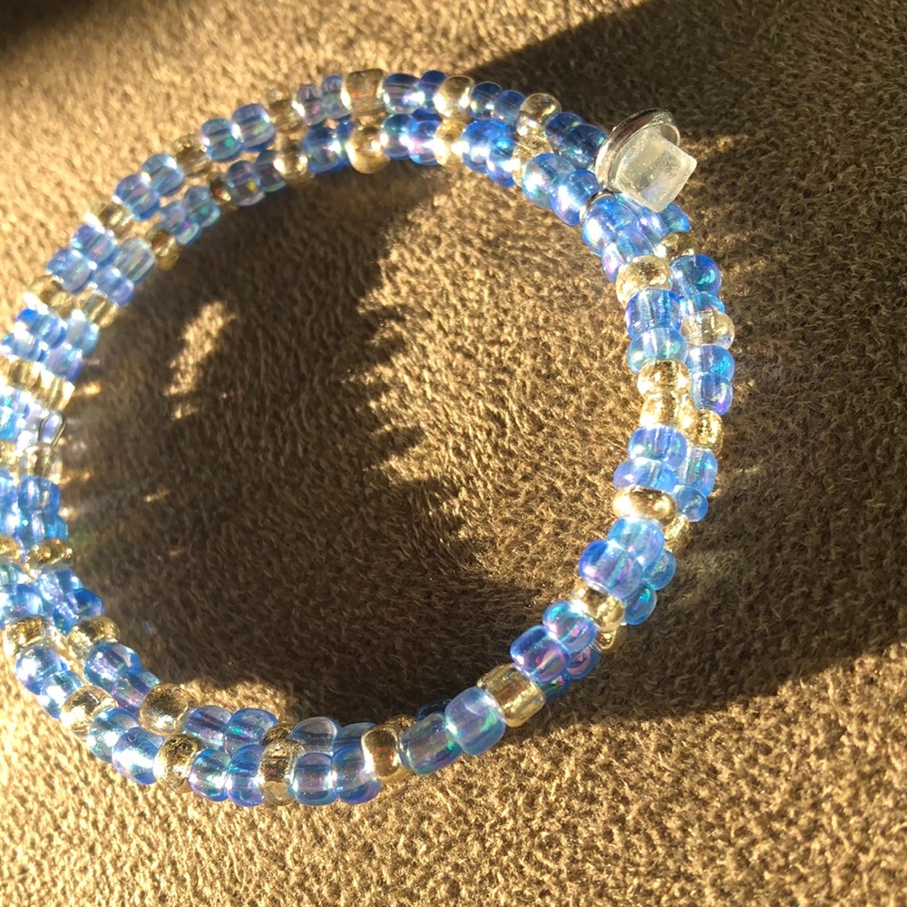 Sea glass charm bracelet